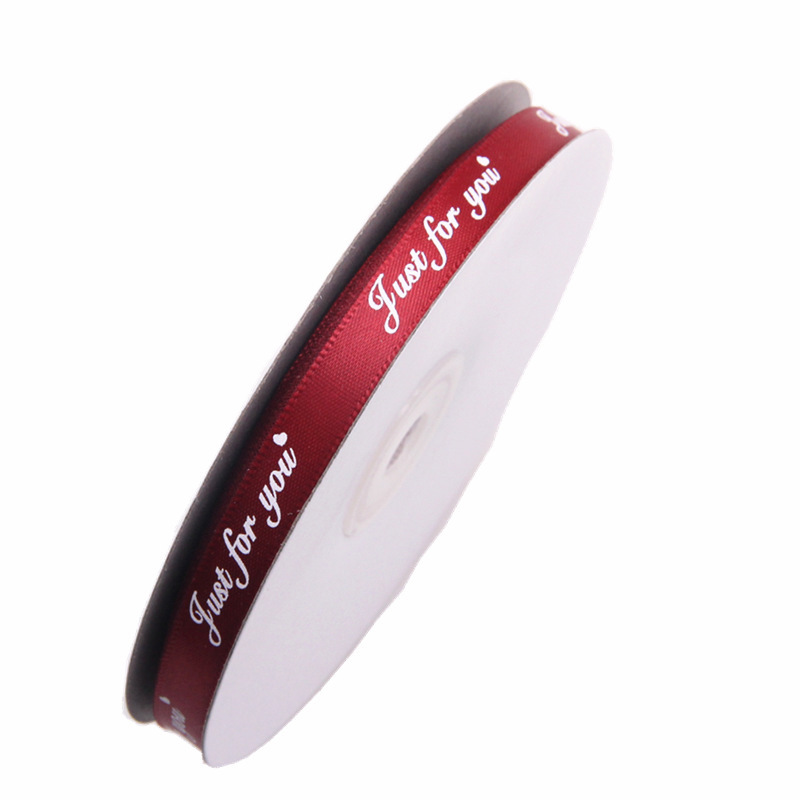 En stock 1cm solo para usted impresión cinta de poliéster regalo DIY embalaje inglés carta cinta streamer