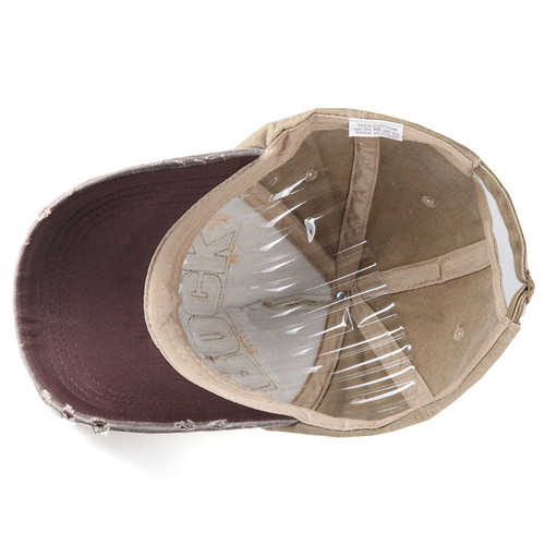 Embroidered rock washed cotton baseball cap men's patchwork baseball cap AliExpress Korean version