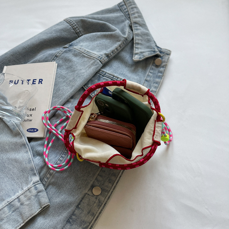 Bolso de Mano y Bandolera de Compras para Mujer de Nylon Bordado para Uso Diario