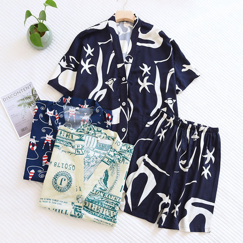 Title 3, Rayon Kadın Ev Giyim Takımı Şortlu Kısa Kollu Y...