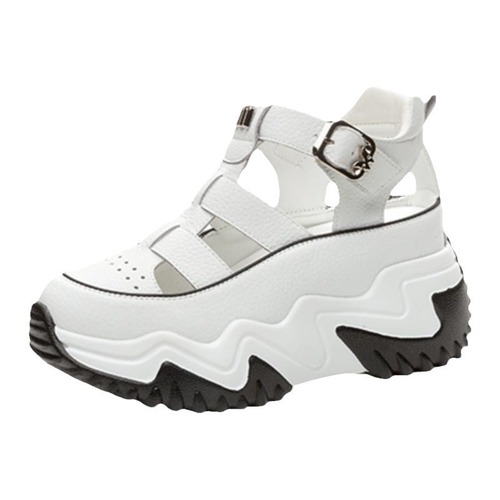 Hollow inner height-enhanced thick-soled sandals for women 2025 summer new versatile trendy small breathable casual women's shoes