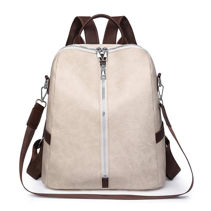 Bolso mujer 2024 nueva mochila multifuncional de cuero suave para mujer simple retro de gran capacidad para mujer mochila al por mayor