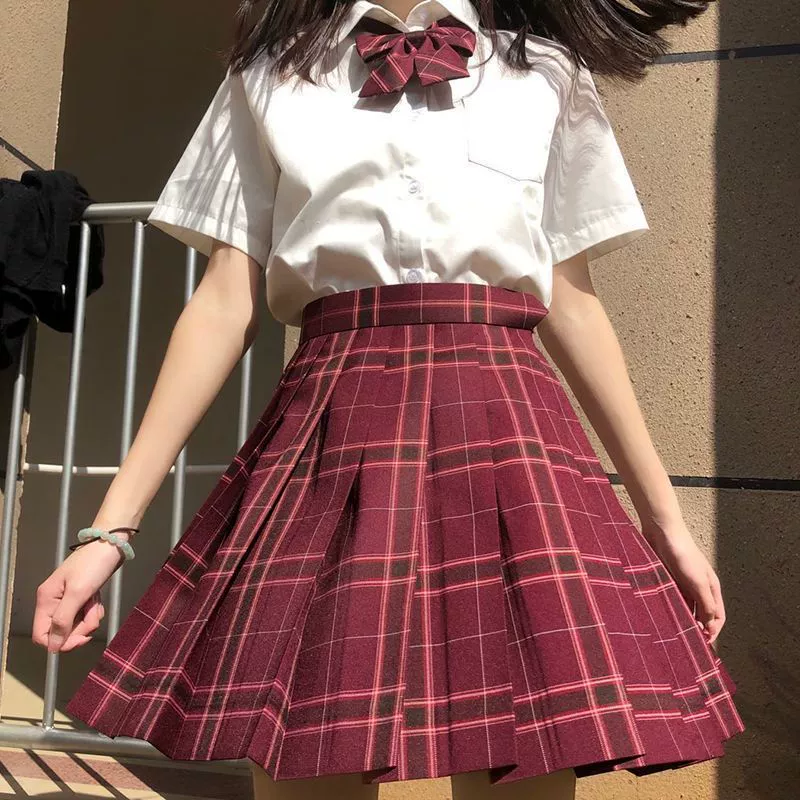 Японская школьная pleated юбка для младших классов, комплект