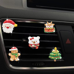 5点セット新型クリスマス車香水クリップ車載アロマクリップクリスマス車内アロマ飾り祝日プレゼント