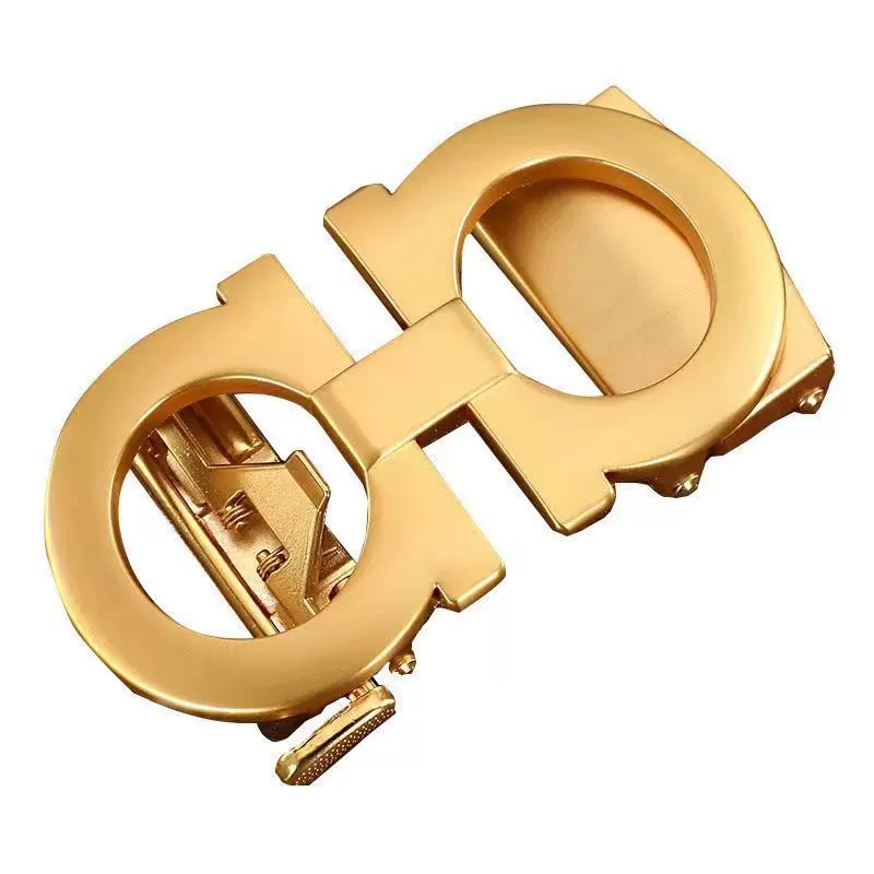 男士皮带扣合金自动扣时尚商务休闲潮流8字扣双D字母轻奢精致高档