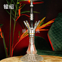 阿拉伯水烟shisha 新款酒吧大号60cm多管Crystalia碳纤维合金全套