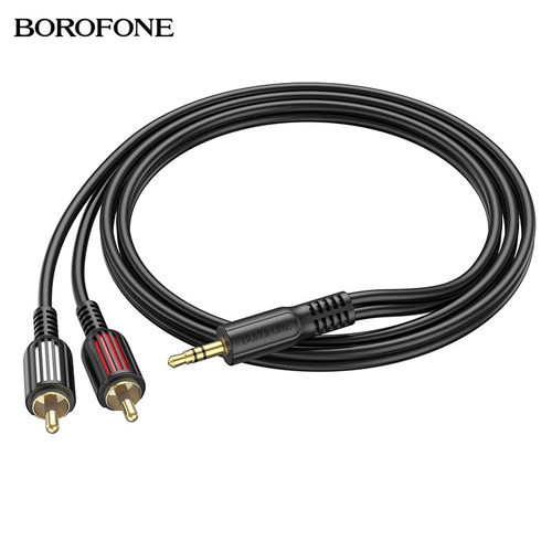 Borofone BL11 Audio 3.5 to Double Lotus RCA Audio Cable One-to-Two Mobile Phone Computer Cable