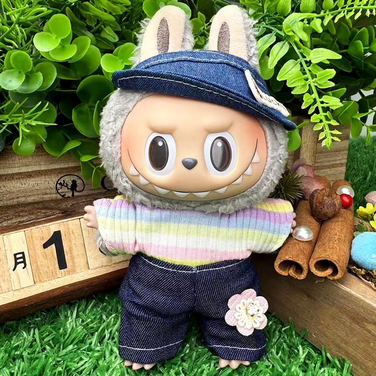 适用于拉布布衣服labubu娃衣17cm毛绒搪胶可穿一代二代着替套装|undefined