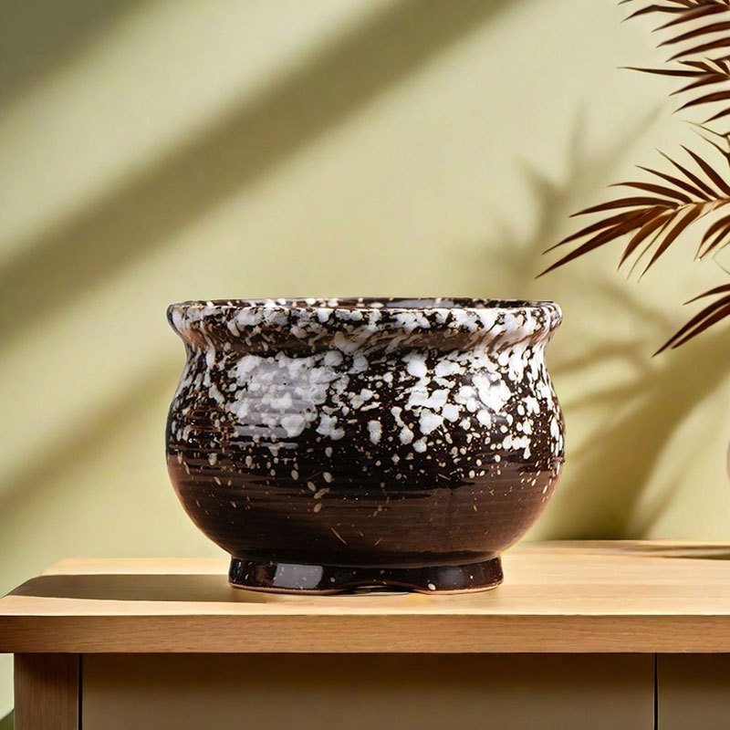 Maceta de maceta de carne de grupo, maceta de cerámica para el hogar, maceta de terracota de gran calibre, planta verde, plato de flores, venta al por mayor