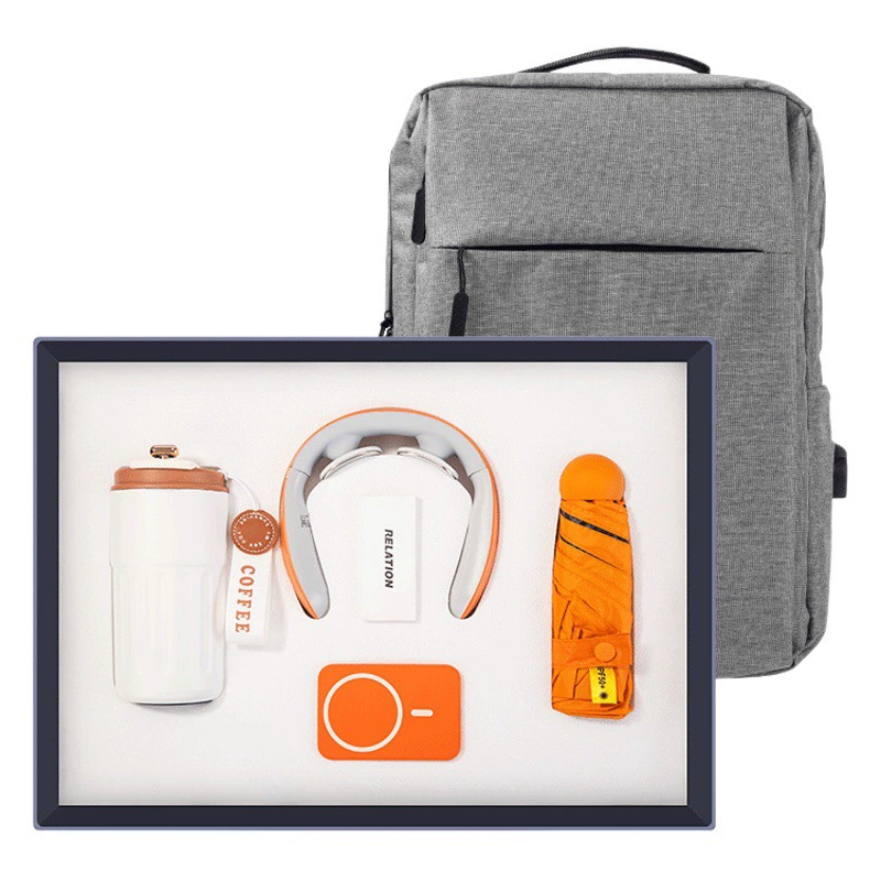 Подарочный набор для бизнеса: кофейная кружка, инструмент для шейного отдела позвоночника, подарочная коробка, корпоративный подарок для клиентов, с возможностью нанесения логотипа, сувенир для ежегодных встреч