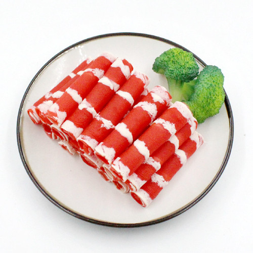 Simulated food model, fake fat beef rolls, shabu-shabu hot pot restaurant dish display, kindergarten play house props
