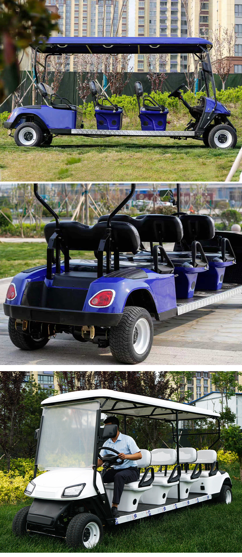 Electric Sightseeing Car 4-Seater 6-Seater Tourist Car for Scenic Spots Hotel Resort Shuttle Car Golf Cart
