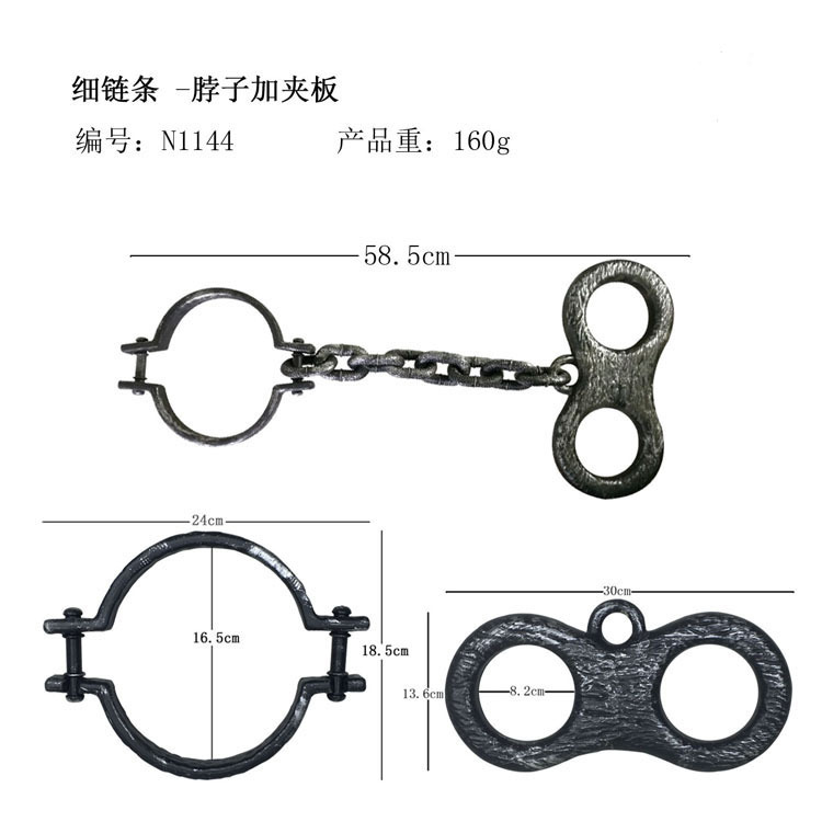 Transfronterizos Halloween cosplay props prisión plástico esposas esposas cabina secreta escape esposas decoración de casa embrujada