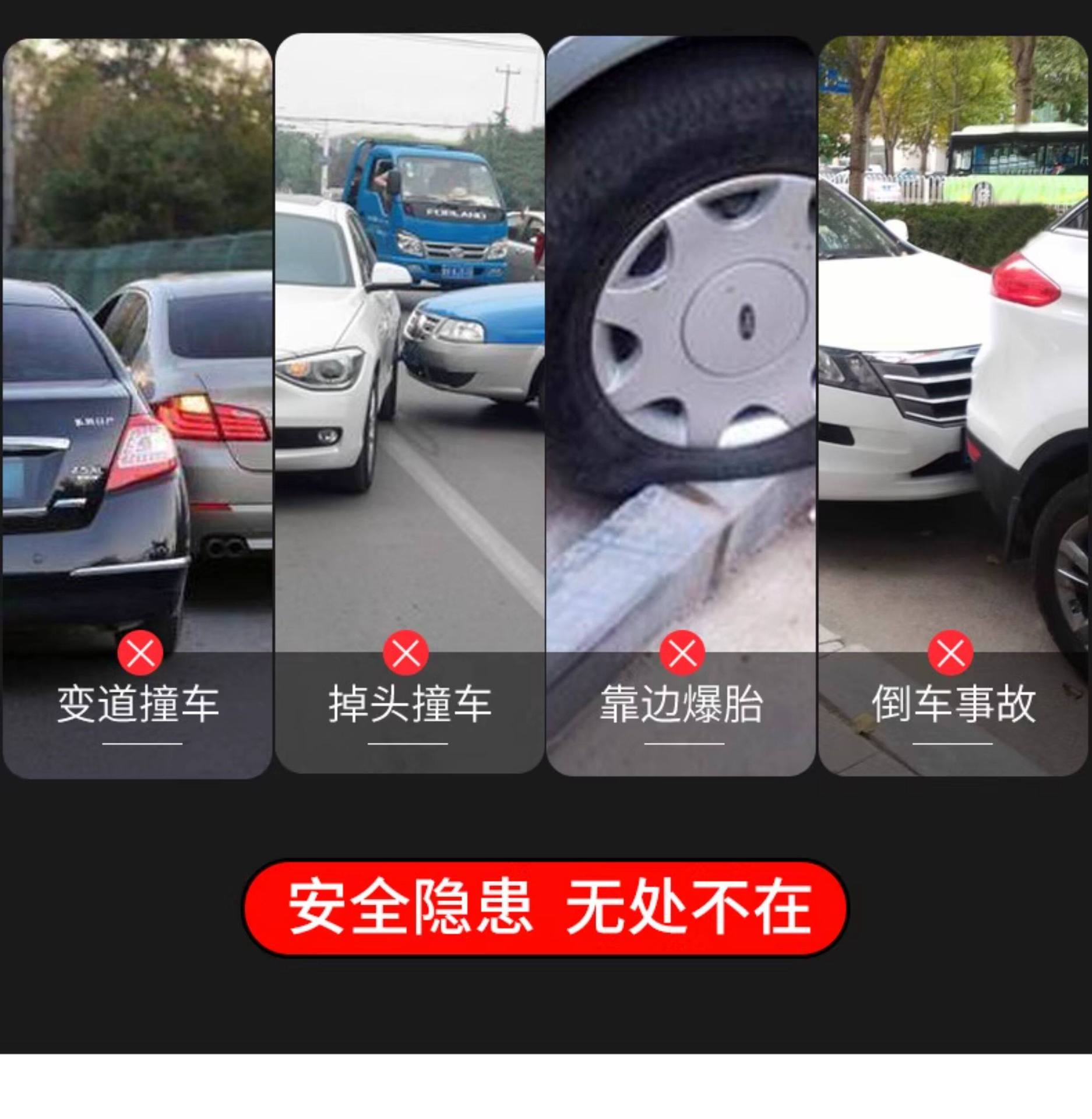 Rearview Mirror Small Round Mirror for Car and Motorcycle, Convex Lens Mirror for Vehicle, Waterproof High-Definition Blind Spot Auxiliary Mirror for Car Installation
