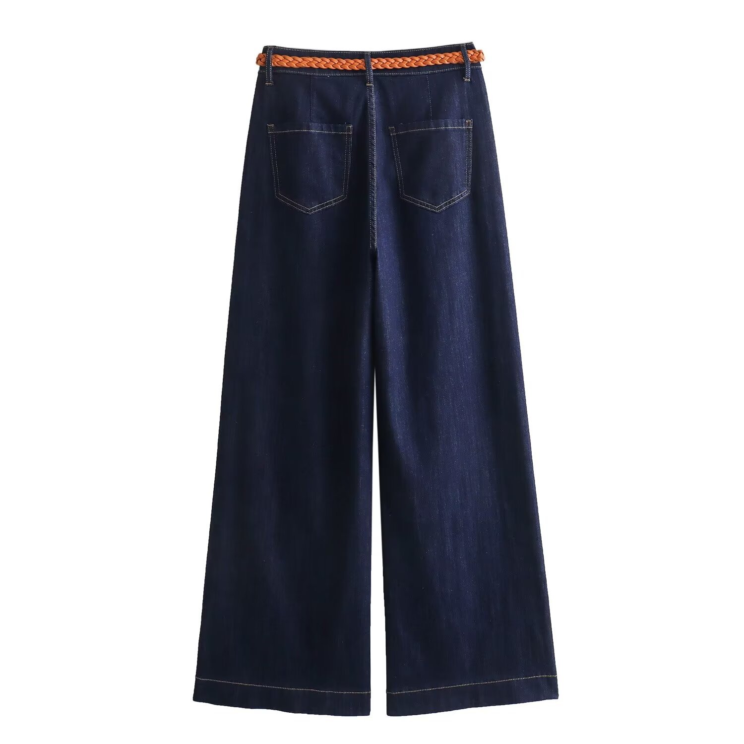 Neue, hochwertige Lyocell-Jeans für Damen mit weitem Bein_voghion.com