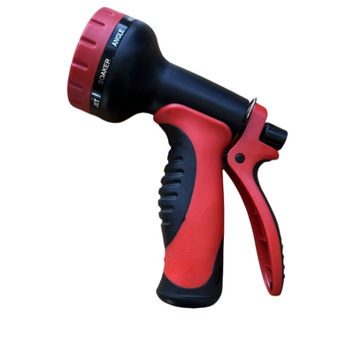 High Pressure Car Wash Garden Water Gun Garden Gardening Flower Watering Tool 10 Function ABS Plastic Garden Water Gun Red (High pressure car wash water gun) - 10-function-water-gun-american-standard-without-pacifier