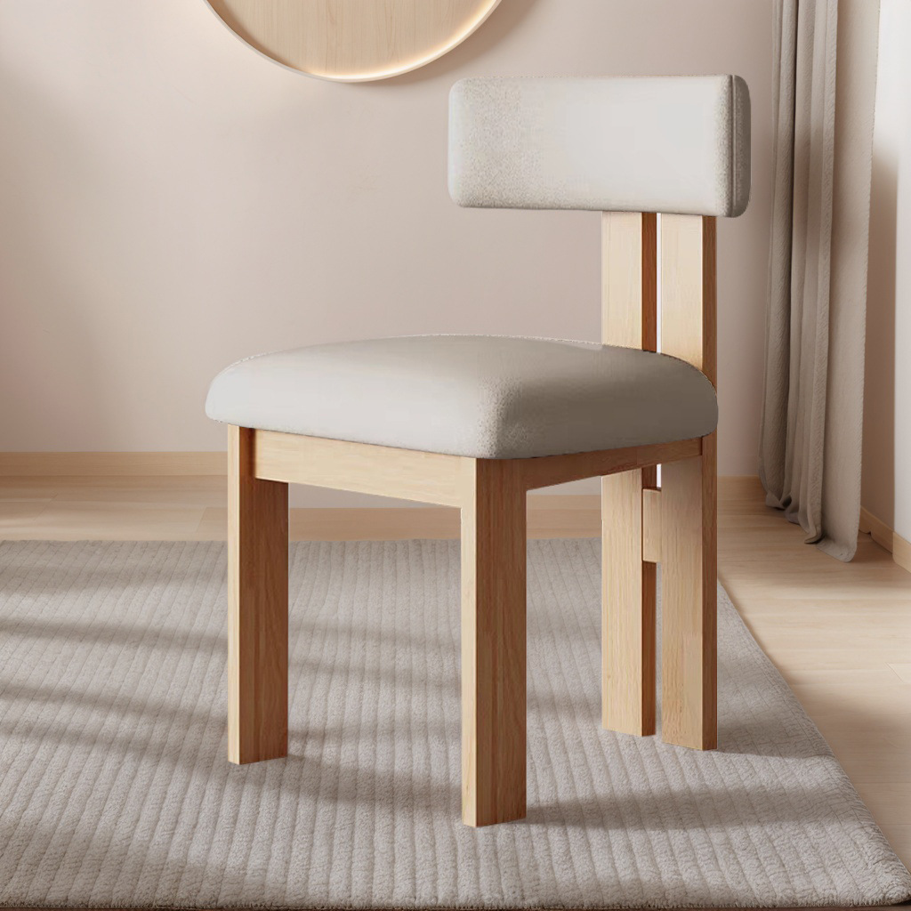 Silla de comedor medieval diseñador de casera de madera maciza silla de ocio francesa estilo nórdico retro silla de comedor simple