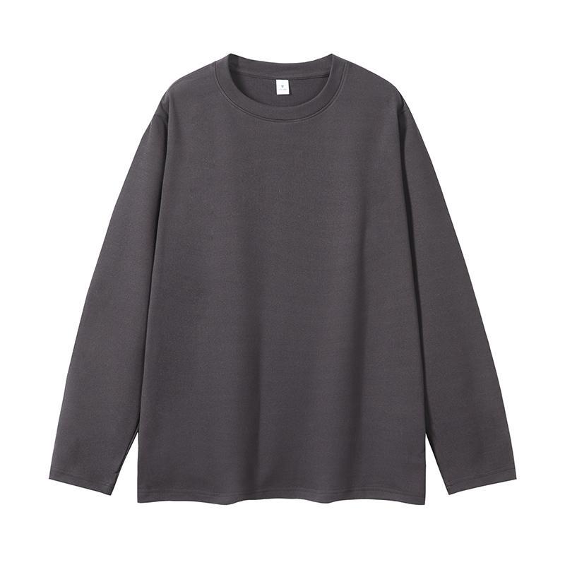 그레이 [라운드넥 저먼벨벳 긴팔티셔츠]