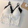 Sexy lace top with cups, underwear as outerwear, V-neckline, french style, Korean style, beautiful back