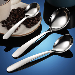 304 stainless steel deep round bottom spoon Chinese style soup spoon children's tableware Instagram style mirror polished coffee spoon