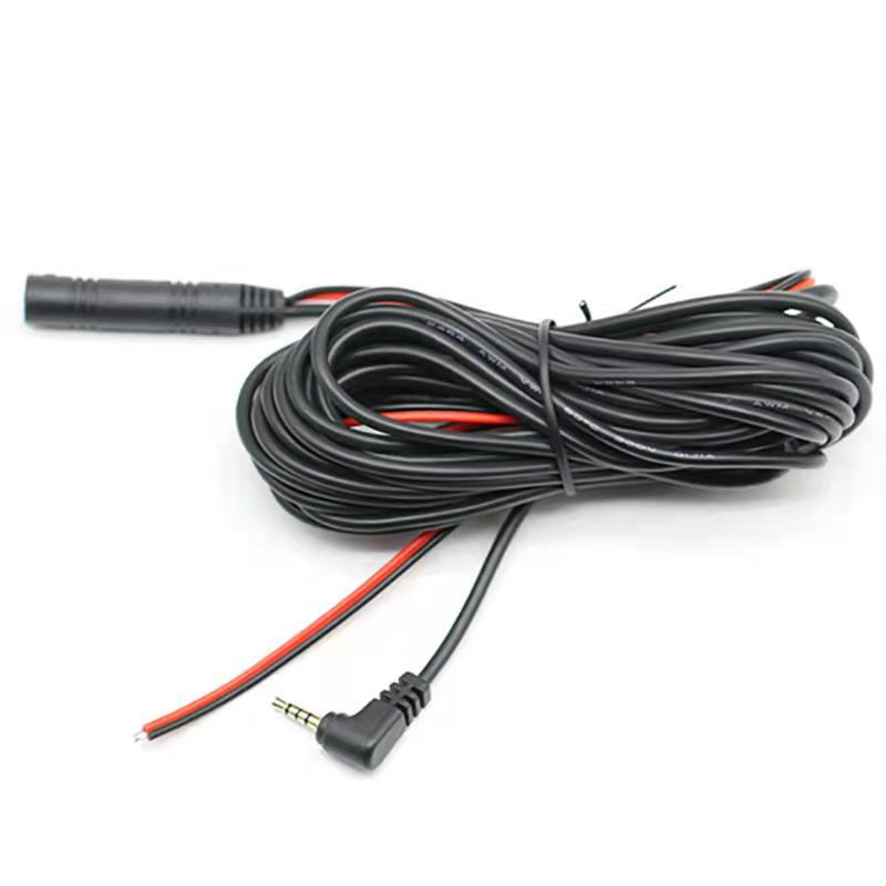 Streaming media recorder 5-pin 6m thick extension cable with headphone jack for car rearview camera video cable