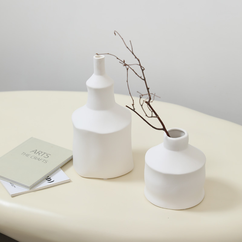 Inswind creativo blanco y negro vintage vasijas de cerámica decoración de la mesa de la sala de estar decoración de la mesa de comedor