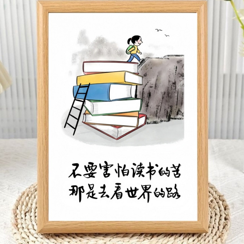 The meaning of reading, inspirational quotes, picture frame, desk decoration, student motivation for learning, bookshelf ornament, gift for children The meaning of reading, inspirational quotes, picture frame, desk decoration, student motivation for learning, bookshelf ornament, gift for children