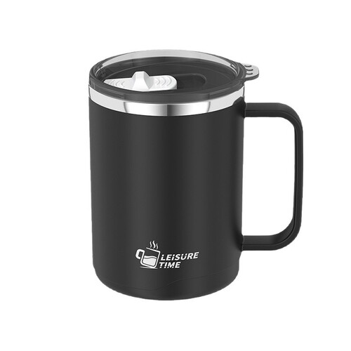 304 stainless steel anti-drop covered milk cup for student dormitory, suitable for both men and women, household and office coffee cup