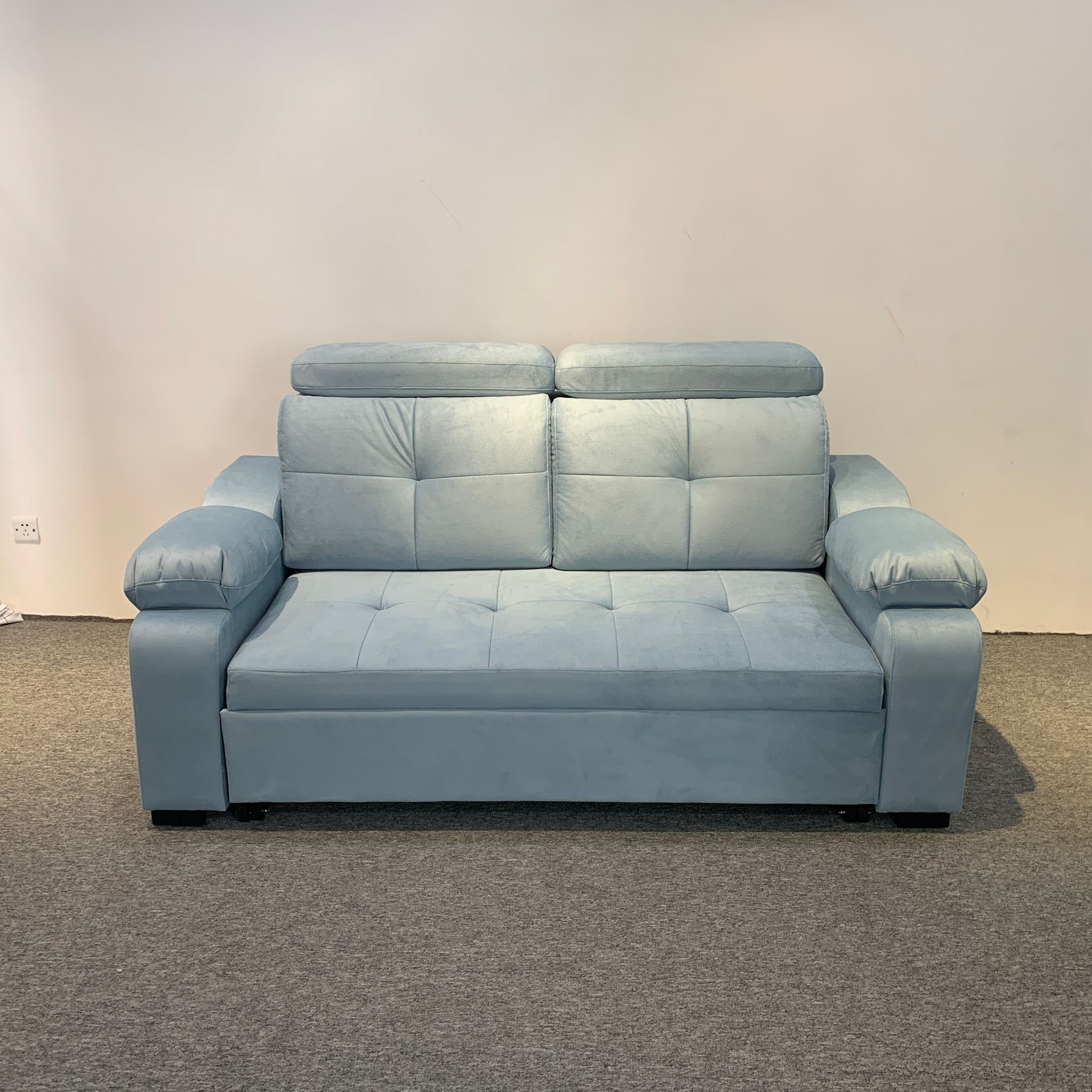 Moderno sofá cama simple plegable multifuncional pequeño sofá de cuero de 1.6m 1.9m 2.2m sofá cama