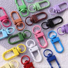 箱包五金门扣锌合金勾扣金属挂钩U扣喷漆烤漆钥匙扣挂件手袋