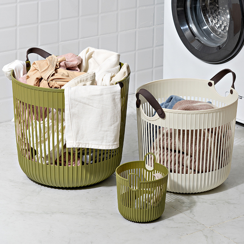 Bathroom Dirty Clothes Basket Household Large Capacity Laundry Basket Three-Piece Bathroom Clothes Storage Basket
