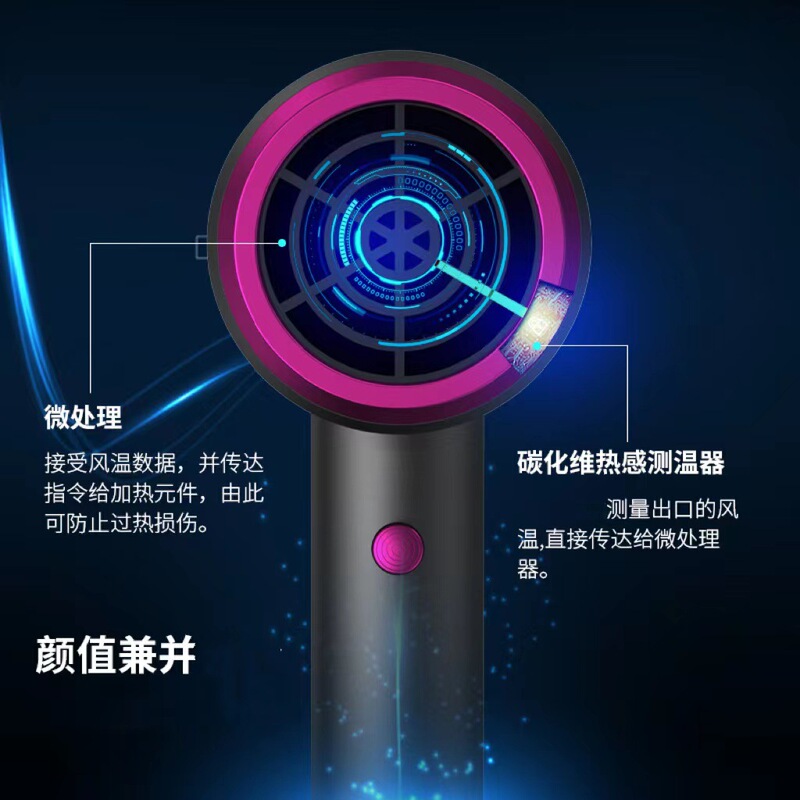 吹风机家用学生宿舍电吹风便携网红时尚吹风筒蓝光大功率厂家批发|undefined
