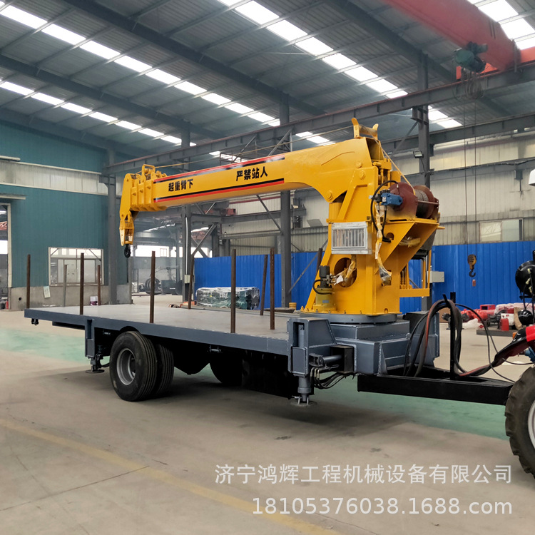 供应移动式拖拉机平板吊 四驱越野拖拉机平板吊 10吨拖拉机平板吊