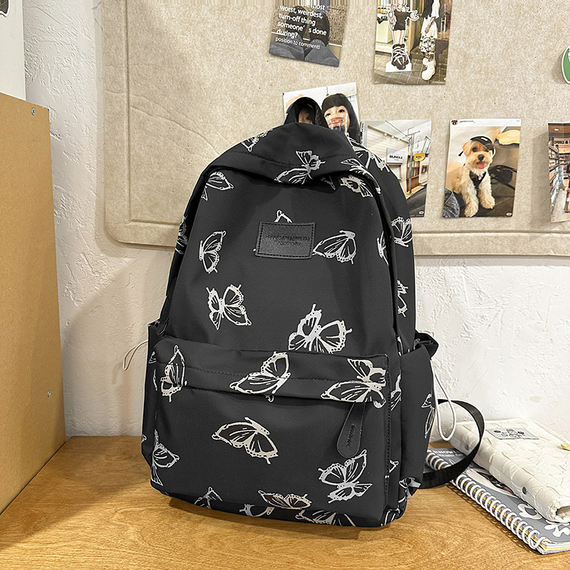 Mochila japonesa de nicho mariposa para mujeres, mochila de clase para estudiantes, mochila de viaje de ocio de gran capacidad para mujeres