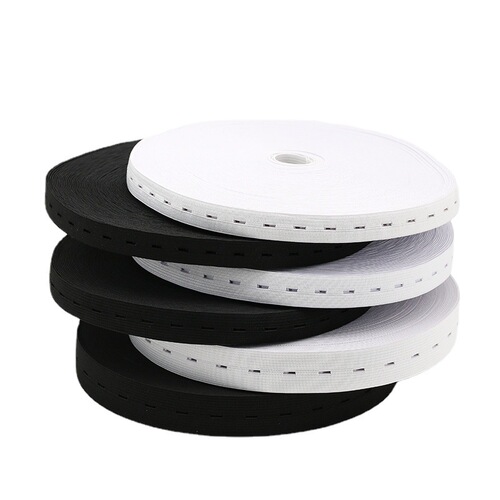 Wholesale Crotch Elastic Tape Diaper Children Adjustable Black and White Crochet Pregnant Pants Elastic Waistband with Eye Elastic Tape 