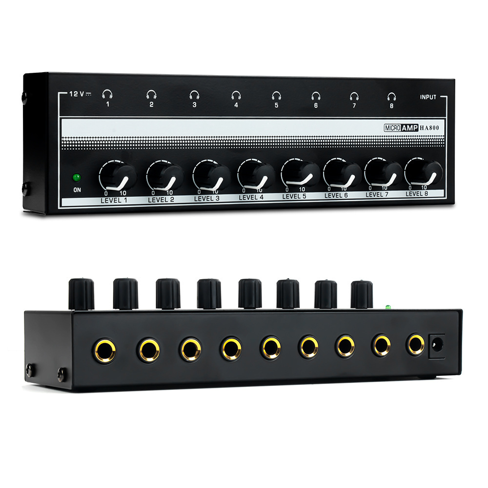 Amplificador de auriculares HA800 Amplificador de oído Monitor de auriculares Amplificador de auriculares Monitor de 8 vías image 3