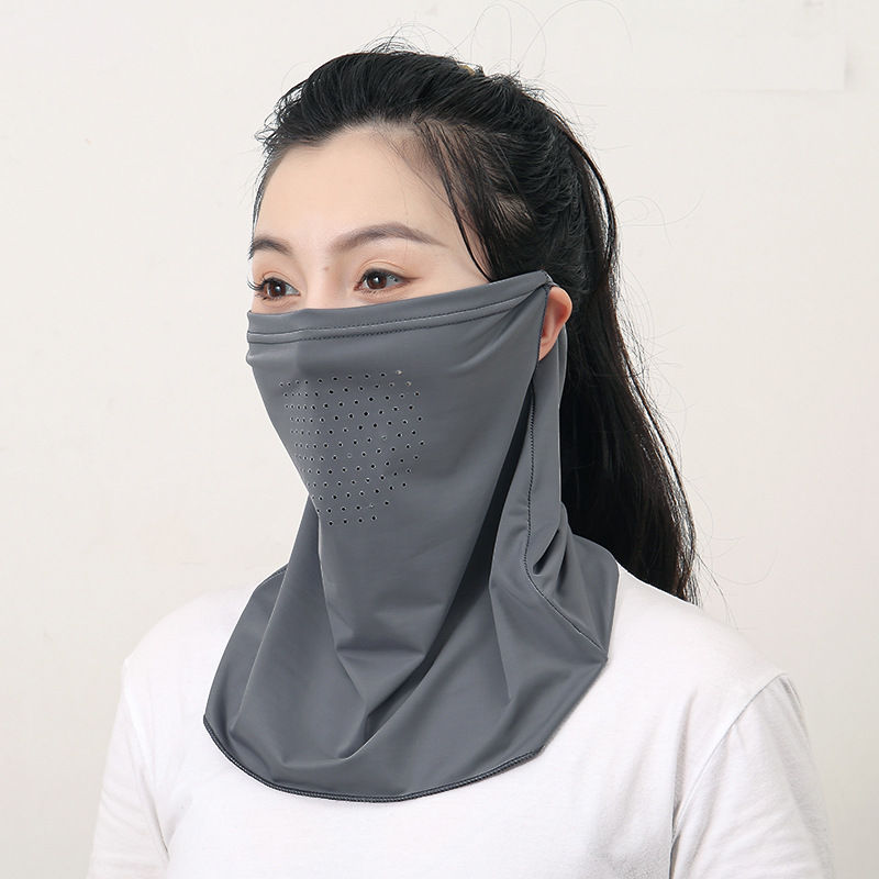 Summer New Bestselling Sunshade UV Protection Face Mask for Women Full Face Sun Protection Neck Covering Ice Silk Thin Model for Cycling
