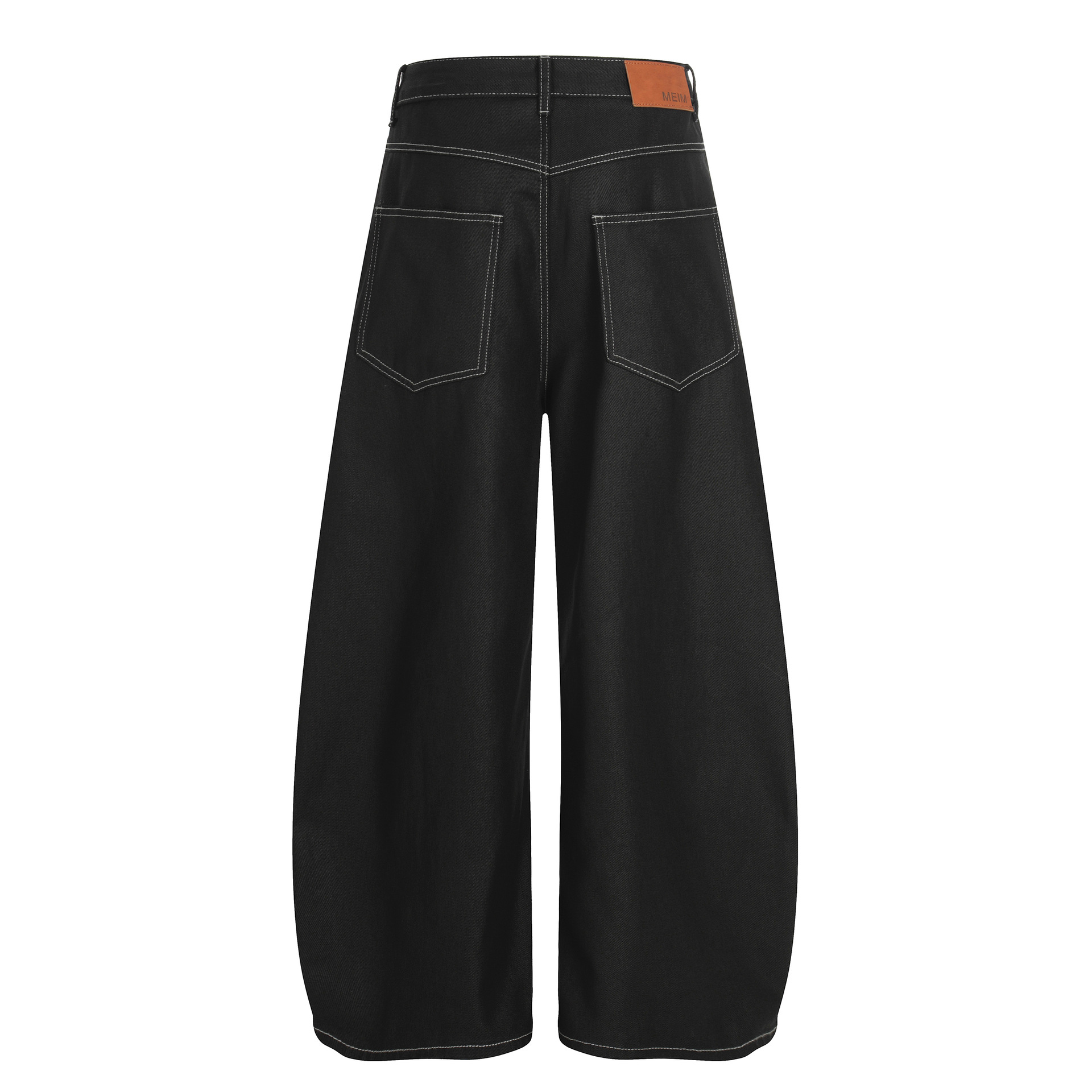 Men's Retro High Street Distressed Print Loose Fit Denim Jeans Vintage Washed Straight Leg Comfortable Cotton Blend Casual Pants_mkmklike.com