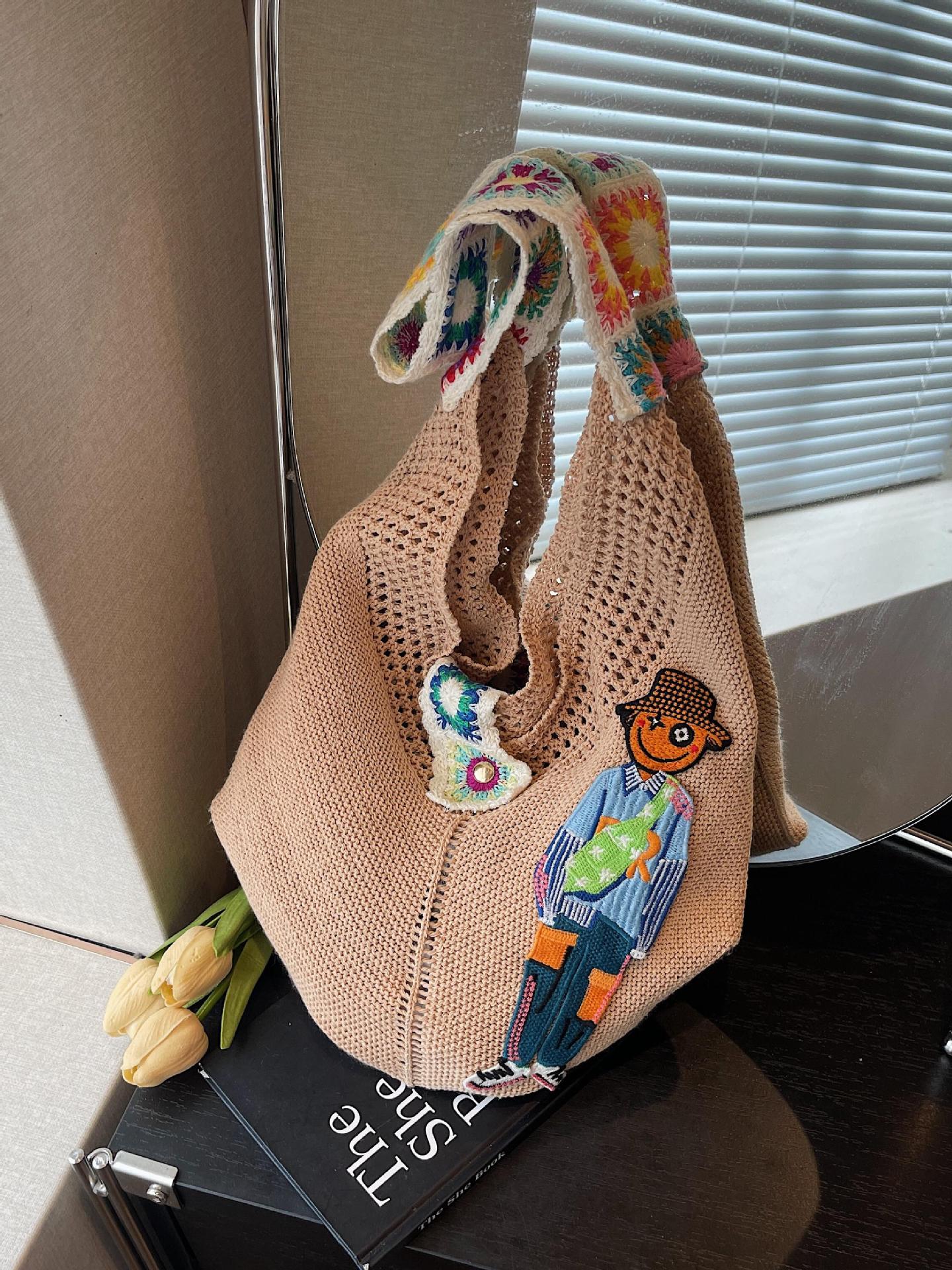 Bolsa de trenzado de vacaciones de verano superfuego frente al mar 2025, nueva gran capacidad, bolsa de trenzado de hierba perezosa, bolsa de relajación, bolsa especial