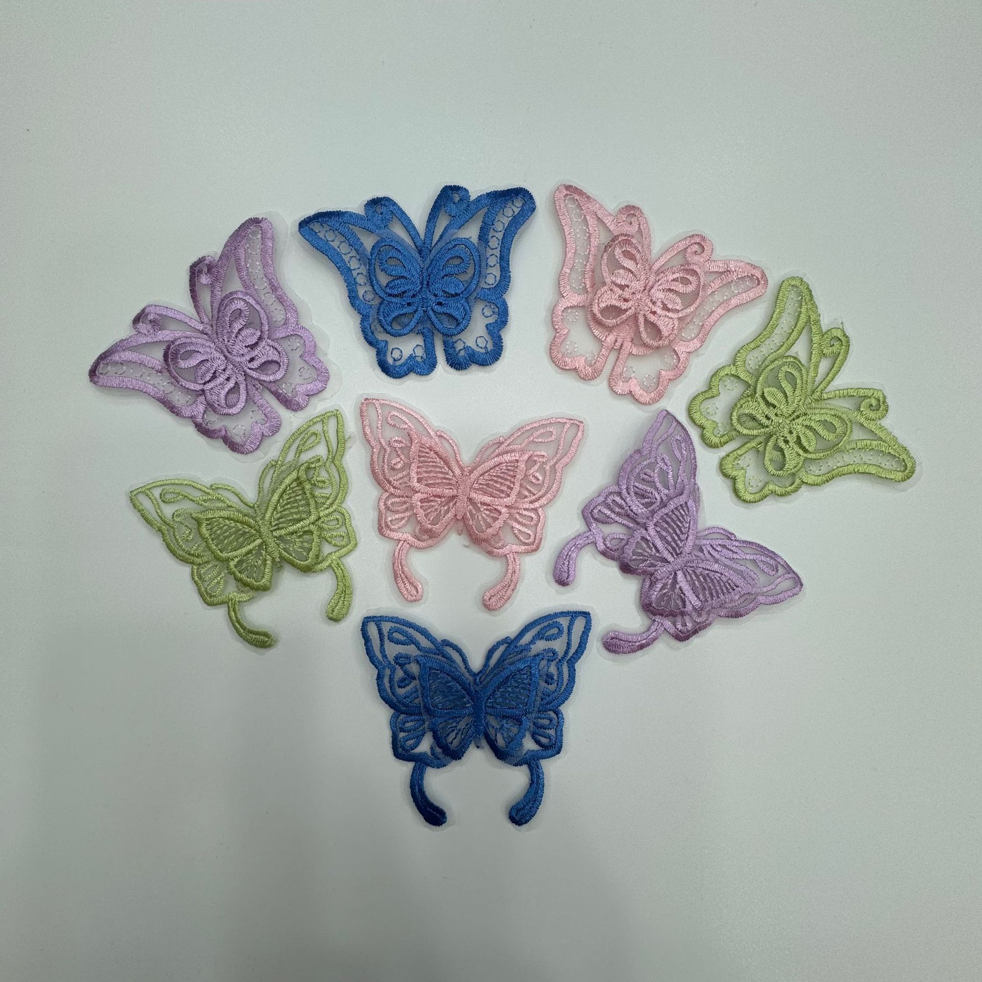 水溶蕾丝花边蝴蝶绣花标发饰饰品辅料花边刺绣贴DIY包包外套材料