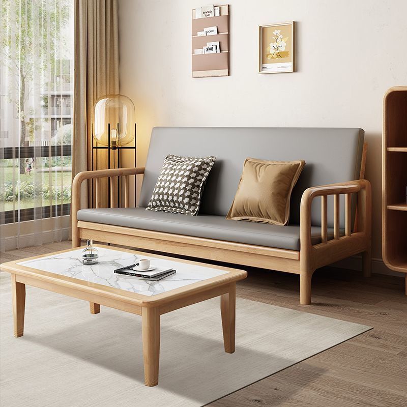 All Solid Wood Folding Sofa Bed Dual-Purpose Chinese Style Home Small Apartment Retractable Living Room Double Multi-Functional Bedroom Study