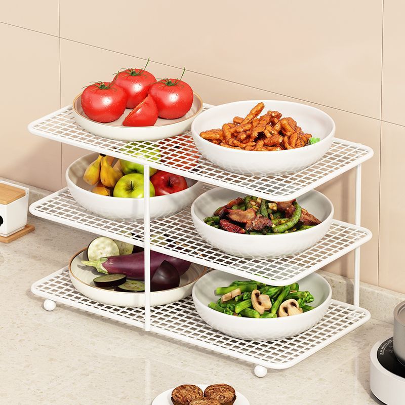 Platos de cocina de mesa multicapa estante de almacenamiento de platos domésticos multifuncional platos de cocina de platos