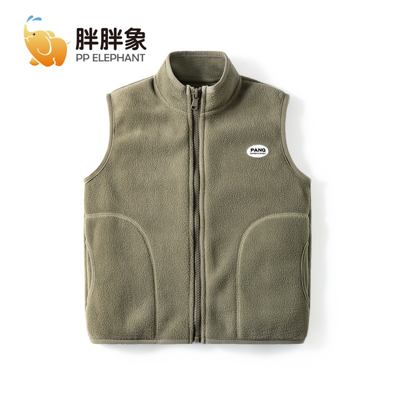 Chaleco de invierno cálido de primavera y otoño para hombres y mujeres dentro y fuera del chaleco de lana polar para niños chaleco casual de todo fósforo