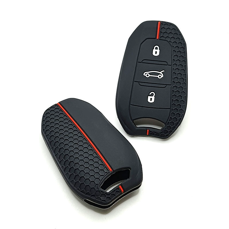 Подходит для Dongfeng Peugeot 408, комплект чехлов для автоключей, Citroen Versailles C5 X C4 Sega, силиконовый шестигранный комплект для пульта