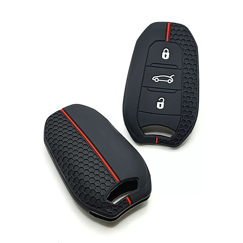 Подходит для Dongfeng Peugeot 408, комплект чехлов для автоключей, Citroen Versailles C5 X C4 Sega, силиконовый шестигранный комплект для пульта