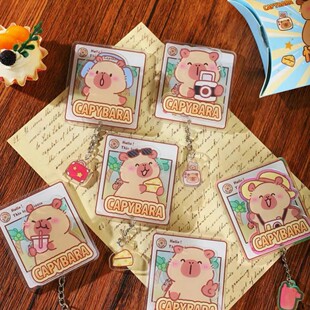 Qingyifang 03761 New Kapibala's Travel Series Message Notebook Clip Surprise Box Cartoon Small Blind Box