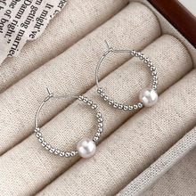 韩版小众设计珍珠耳环女轻奢风时尚个性百搭高级感925纯银针耳饰