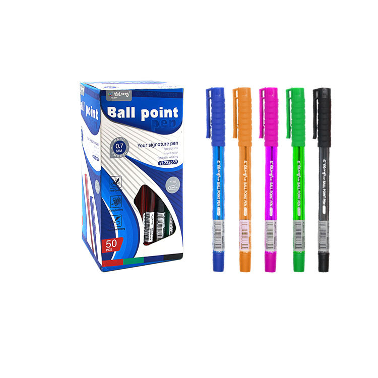 Yalong transfronteriza venta al por mayor caliente bolígrafo de tinta azul pluma de aceite barato pluma de trabajo de oficina