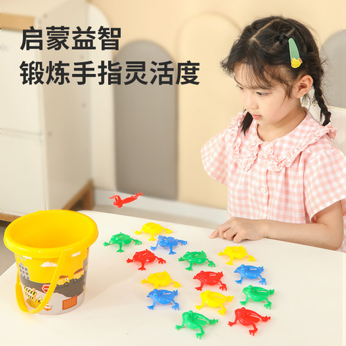 The Jumping Frog Toy, a little frog that hops, for children, 8090 Retro Style, same as the nostalgic version.