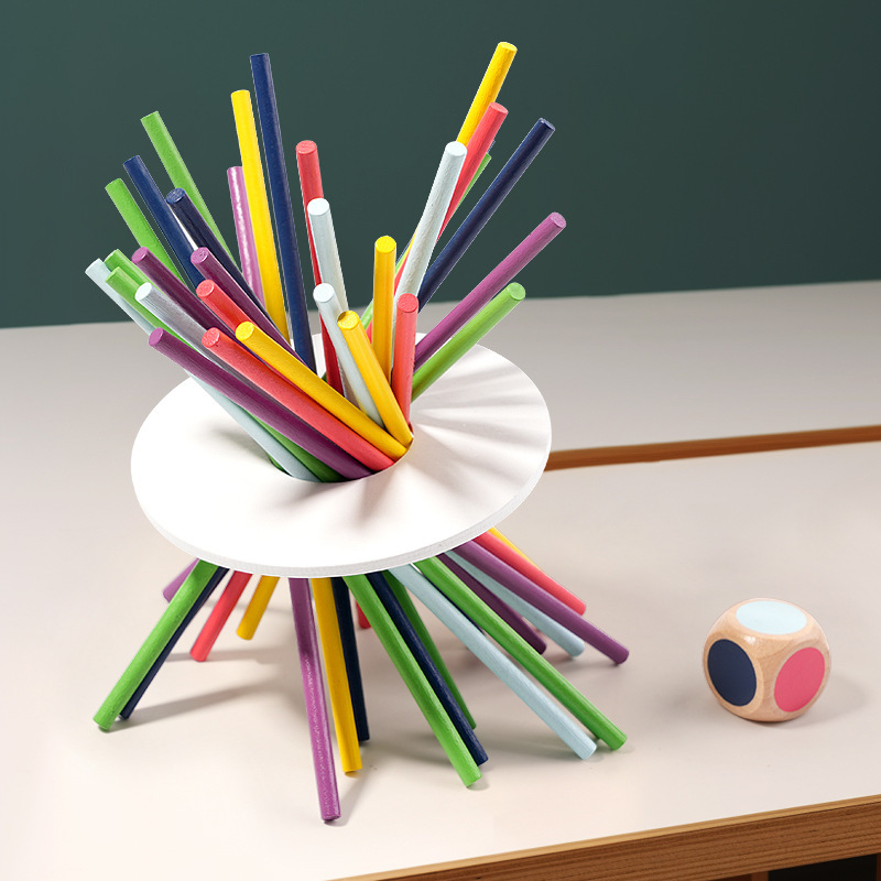 Puzzle para niños, juego interactivo entre padres e hijos, palo de madera, bebé, 3-6 años, palo de madera, dibujo, equilibrio, juguetes de educación temprana